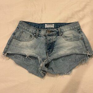 One Teaspoon Bonitas Denim Shorts Sz 28 Bonitas